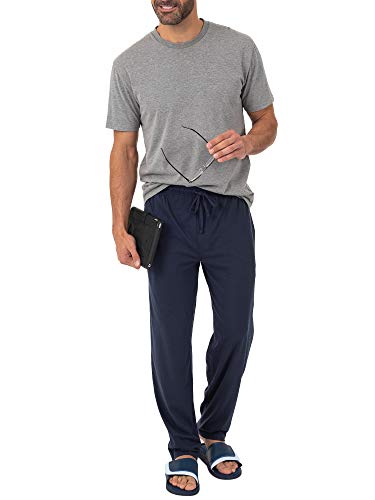 Fruit Of The Loom Men's Extended Sizes Jersey Knit Sleep Pant (1-Pack), Navy, 2X #TOP5