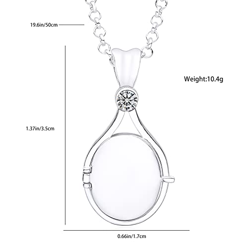Sphers Mermaid Necklace Water Locket White Natural Zircon Copper Pendant by Sphers - Used condition - Image 6