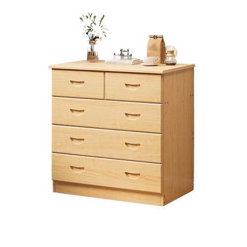 FUHAI-666 Cómoda con cajones Gabinete de Almacenamiento Madera Minimalista con cómoda 5 cajones for Sala Estar, vestidor(A)