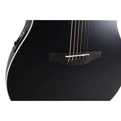 Applause Elite AE44-5S Guitare électro-acoustique, à profondeur de corps moyenne et pan coupé, satinée noire - Les Beatles, Paul McCartney, John Lennon, RIngo Starr, George Harrison Applause Elite AE44-5S Guitare électro-acoustique, à profondeur de corps moyenne et pan coupé, satinée noire – Image 7