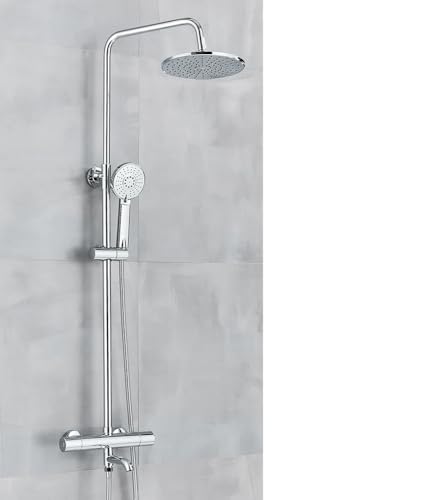 Ensembles de douche pour salle de bain mate noir avec mitigeur eau froide et chaude