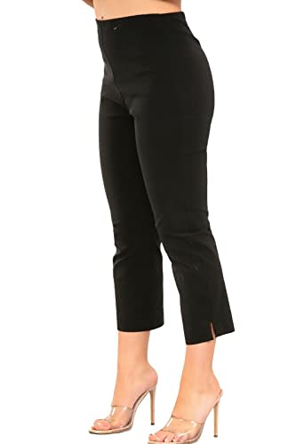 UC Ex High Street Brand Cropped Trousers for Womens Capri Pants, Ladies Summer Trousers Pedal Pushers Black - Image 4