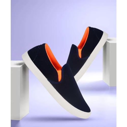 HotStyle Men's Pilot Black Canvas Casual Sneaker