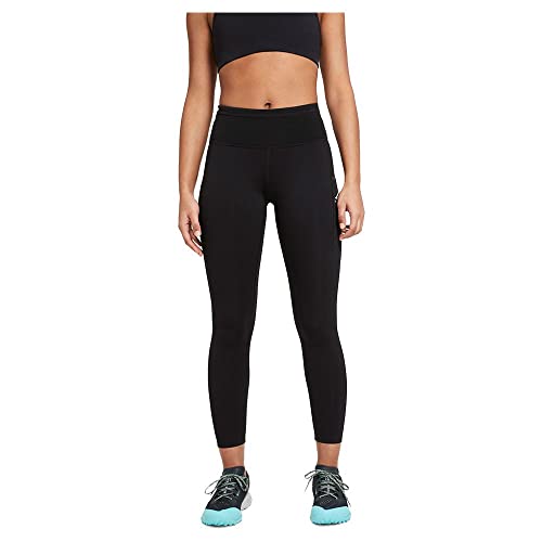 Nike Damen Epic Luxe Trail Leggings, Black/Dk Smoke Grey/Reflective, L