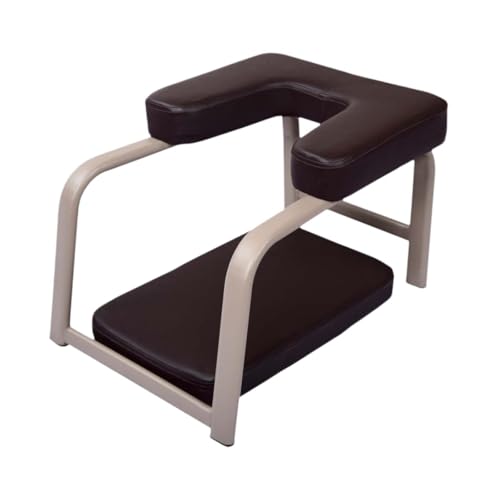 Yiju Yoga Headstand Bench, Stand Yoga Chair, Strong for Balance Training Steel Frame Trainer Inversion Chair for Home Gym Workout, Brown