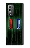 Plastica robusta Red Pill Blue Pill Capsule Case Cover Custodia per Samsung Galaxy Z Fold2 5G