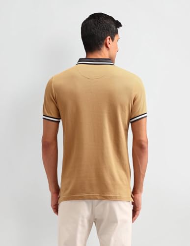 Image of U.S. Polo ASSN. Solid Slim Fit Polo T Shirts for Men - 100% Cotton, Half Sleeves Mens Tshirt