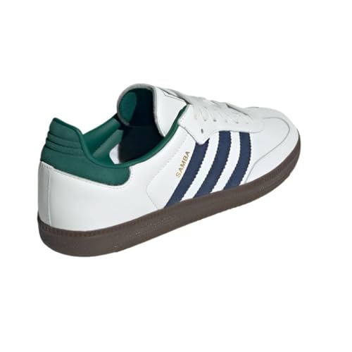 adidas Samba OG Men's Sneaker, Core Black/Cloud White/Collegiate Green, Size 123