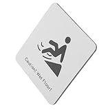 jojofuny Señal de Precaución para Piso Mojado en Inglés, Placa Autoadhesiva de Aluminio Resistente para Baños y Áreas Comerciales, Cartel de Advertencia para Suelo Resbaladizo Interior