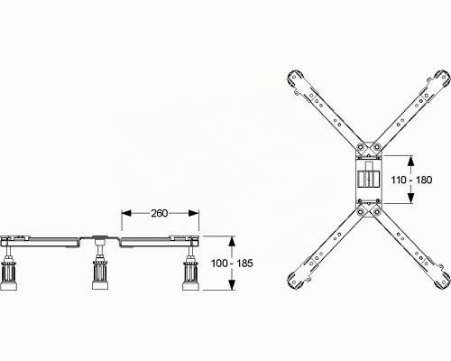 Pie de bañera Mepa soluciona desniveles con el modelo BW-5 Maxi de acero reforzado 4