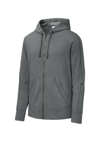 SPORT-TEK Unisex PosiCharge Tri-Blend Wicking Fleece Full Zip Hooded Jacket2