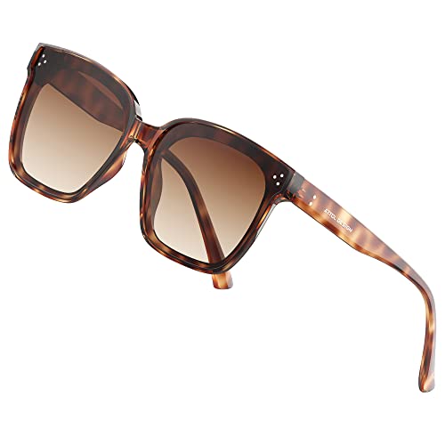 Image of ATTCL Unisex Oversized Sunglasses for Men Women Vintage Square TR90 frame Mirrored UV400 Protection