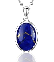 White Gold Plated Lapis Lazuli
