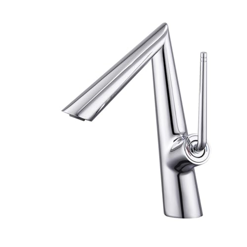 Bathroom Utensils Luxury Creative White Basin Mixing Washbasin Faucets for Sink Wash Hand Mixer Metal Taps Accessories for Bath (Chrome)