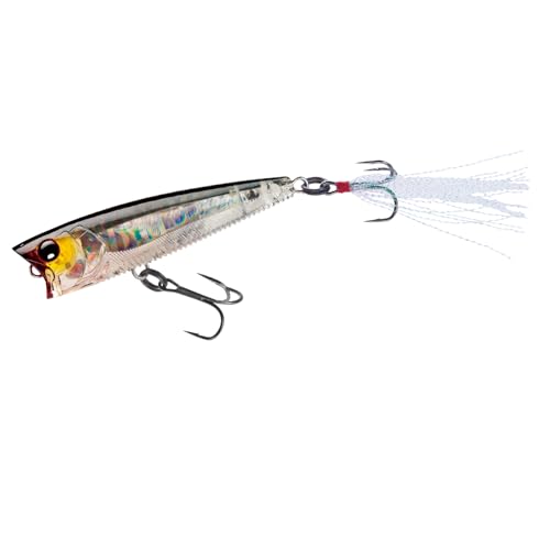 Yo-Zuri 3DB Popper Floating Lure, Prism Silver Black, 3-Inch