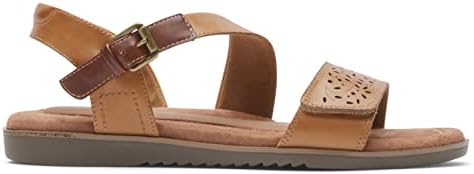 Cobb Hill Women's Zion 2 Piece Sandal, Amber Leather, 6.5 Wide | Image 3