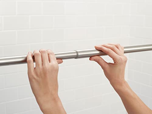 Moen TR1000BN Brushed Nickel Adjustable 44-72-Inch Tension Mounted Straight Shower Curtain Rod thumb #2