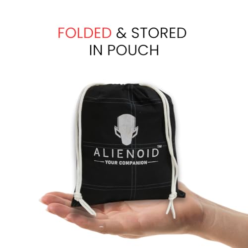 Image of Alienoid Waterproof Bag Rain Cover | Rain, Dust & Scratch Protection | Elastic Fit Luggage Cover | Ideal for Backpack, Trekking, Travel, School, Office (20-30L) (Black Checked)