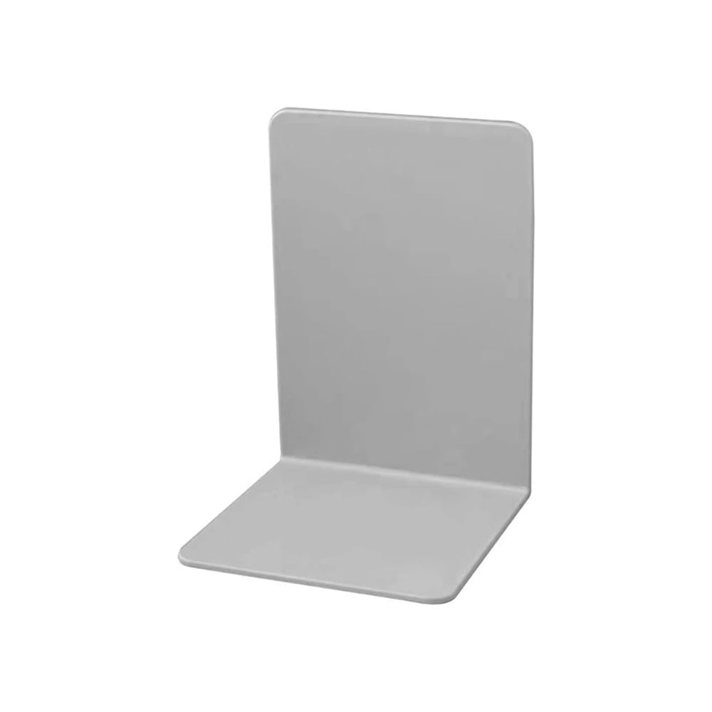 Shelves Bookends L-Shaped Book Stoppers Desk Bookshelf Holders Shelf End for Library Book Support(Gris)