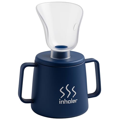 Steam Inhaler Cup Natural Steam Therapy for Coughs Colds Blocked Sinuses & Chest Congestion Comfortable Nasal Mask Gentle Nighttime Relief at Home