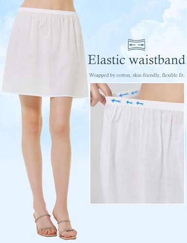 Image of BEAUTELICATE Womens Half Slip 100% Cotton Vintage Underskirt in 3 Lengths
