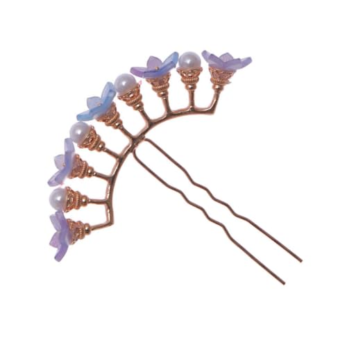 Épingle à Cheveux Fleur Violette, Accessoire de Coiffure Mariage