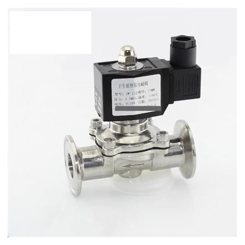 Électrovanne normalement fermée membrane inox 304 alimentation DC 220V