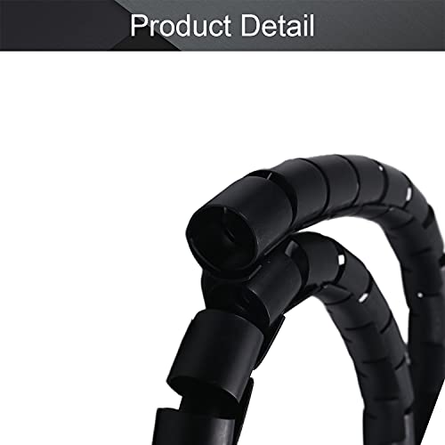 Othmro Spiral Cable Wrap Spiral Wire Wrap Cord for Computer Electrical Wire Organizer Sleeve(Dia 30MM-Length 1M Black) - Image 4