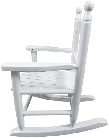 Modern Classic Toddler Rocker Chairs, Indoor & Outdoor Kids Rocking Chair for Children Ages 3-6, Solid Wood Children's Rocking Chair Suitable for Patio, Garden, Playroom, Balcony,White