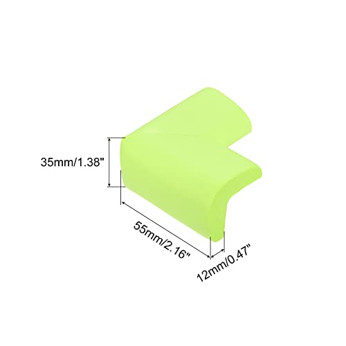 Image of uxcell Corner Guards Edge Protectors, 4Pack Foam Safety Bumper L Shape, 55mm /2.16 inch(L) for Furniture Corner Table Edge Guard, Grass Green