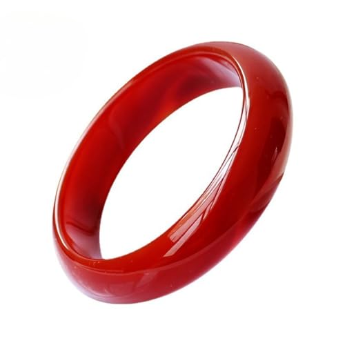 Gemstone Bangles for Women, Genuine Translucent Brazilian Red Agate, Gift for Wife on Valentine's Day