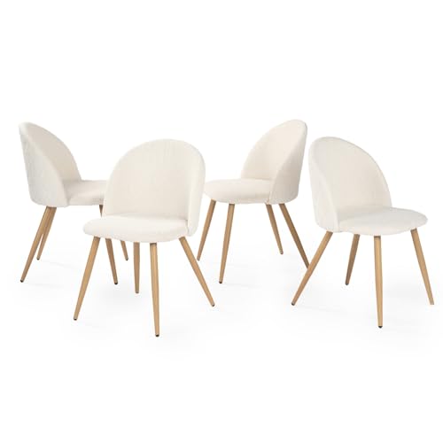 Homy Casa – Lot de 4 chaises en tissu chenille pour salle à manger, chambre à coucher, salon,...