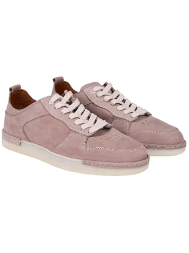 Baskets pour homme d'exception en cuir suédé véritable et finitions haut de gamme