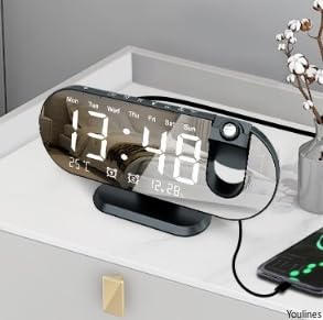 【動作確認済み】プロジェクション クロック Amazon.co.jp: プロジェクションクロック デジタル時計 180度回転可能