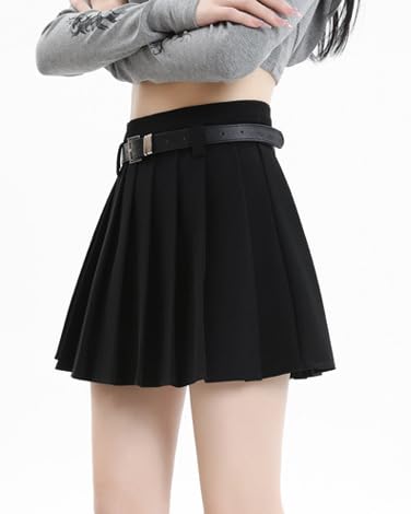 Damskie Letnie W Jednolitym Kolorze Z Wysokim Stanem Casual College Style Plisowana SpóDnica A Line