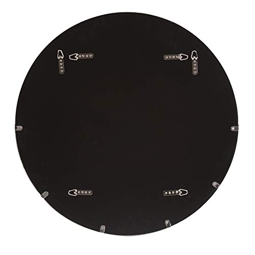 Howard Elliott Dante Round Oval Rose Gold Wall Mirror – Decorative Accent Frameless Contemporary Mirror for Entryway, Bathroom, Bedroom, Living Room, Vanity, Home Décor – 30 x 30 Inches