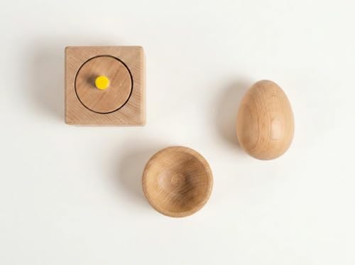 Image of Set of Wooden Pincer Grasp and Egg Cup Puzzles, Pincer Puzzles, First Puzzles, Montessori Toys for 6 Months+, Fine Motor Skills Learning