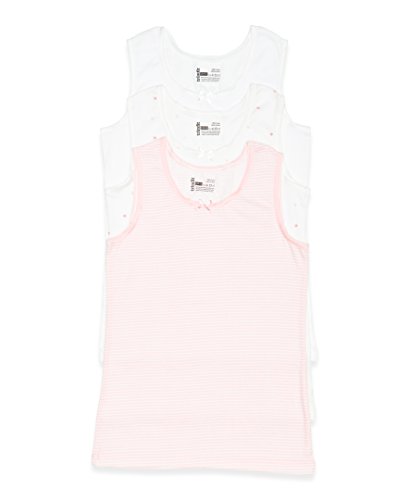 Trimfit Girls' Scoopneck Undershirt 100 Percent Combed Cotton 3-Pack Kid's Tank