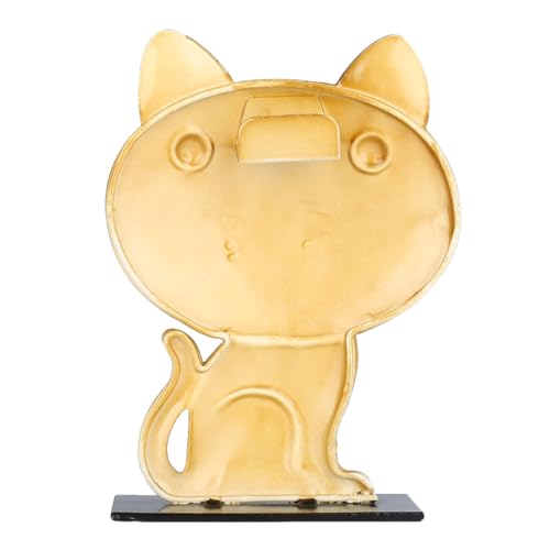 HOMOBABE 鉄製猫モチーフ眼鏡ホルダー おしゃれなインテリア飾り 室内用メガネスタンド 使いやすいデザインで眼鏡の収納に かわいい猫形の