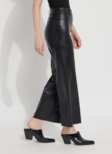 Lyssé Vegan Leather Wide Leg Pants – Faux Leather Pants for Women and High Waisted Ankle Pants3