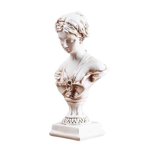 Tuzsocr Statua a busto della dea dell'amore di Venere da 22 cm, statua della dea greca in resina, scultura astratta classica greca romana, dea dell'amore, statuette da collezione per casa, ufficio,