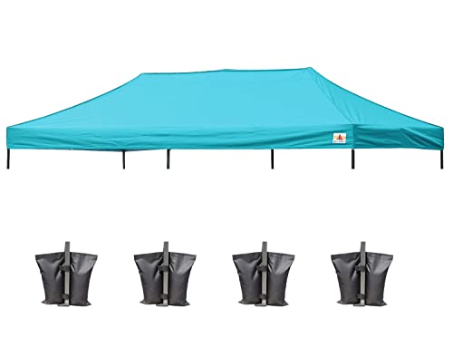 Image of ABCCANOPY Replacement Canopy Top for Pop Up Canopy Tent 10x20 Turquoise