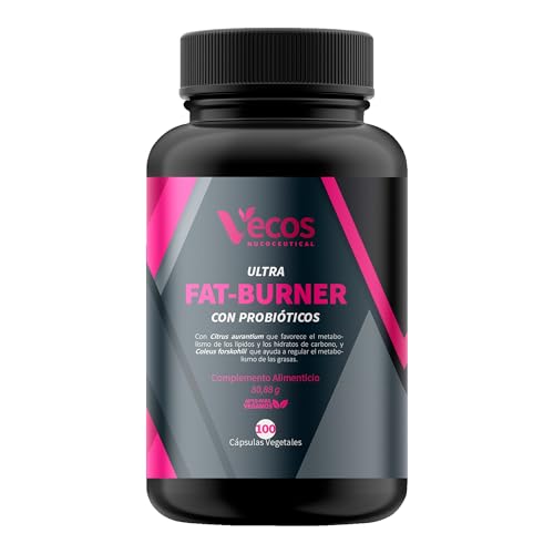 Garcinia Cambogia con L Carnitina y Té Verde | Ultra Fat Burner | 100 Cápsulas Vegetales | Con Probióticos Intestinales para Favorecer la Digestión | Efecto Saciante y Termogénico