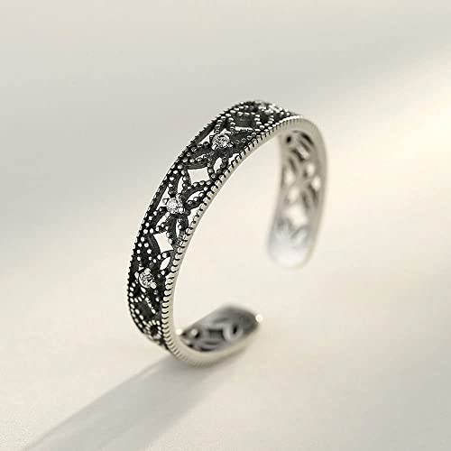 Bague de pouce empilable bague large ouverte ajustée - 5