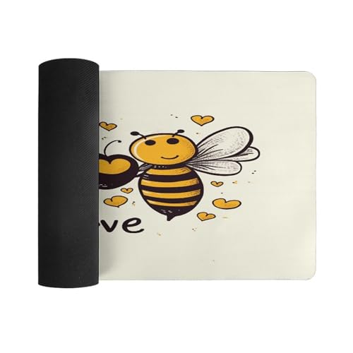 Estera para escritorio Bee Love Honey de caucho 60x30 cm miniatura 3