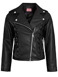 SS7 Veste Motarde en Similicuir pour Fille