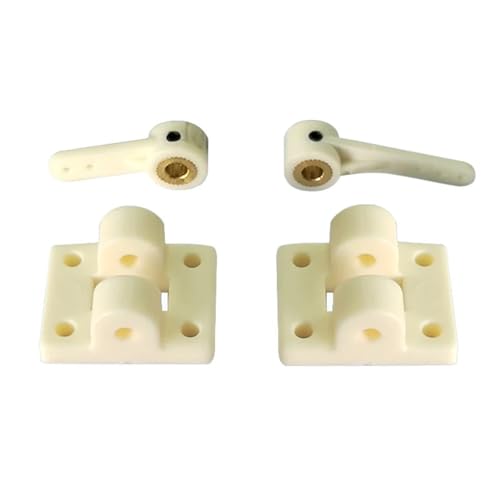 SPARKHOBBY 2/10 Set 3.1/4.1mm Landing Gear Front Wheel Steering 2/3 Holes Steering Arms+Mounts Suitable for RC Fixed Wing Aircrafts DIY Parts (2 Set 4.1mm)