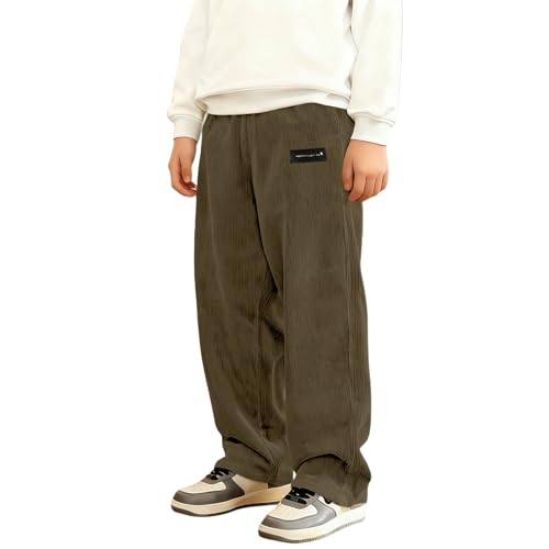Cordhose Jungen Kinder Baggy Jogginghose Geradem Bein Elastischer...