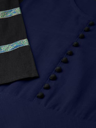 Image of Cotton Silk Anarkali Printed Border Long Umbrella Gown Kurta for Women