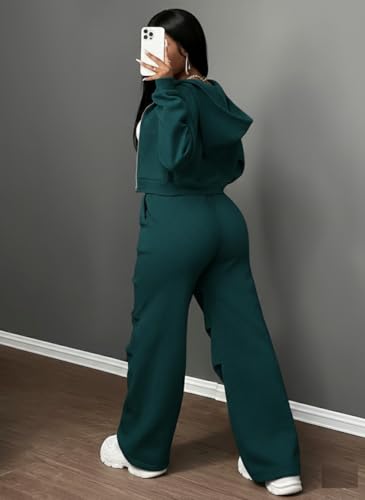 Image of Q - RIOUS Women's Baggy Mid Waisted Lounge Sweat Pants with Drawstring Athletic Flared Joggers with Pockets